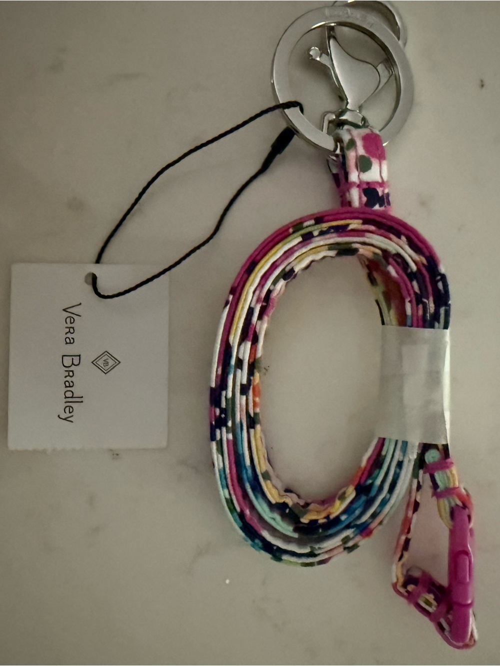 Vera Bradley Multicolor Floral Lanyard with Key Ring